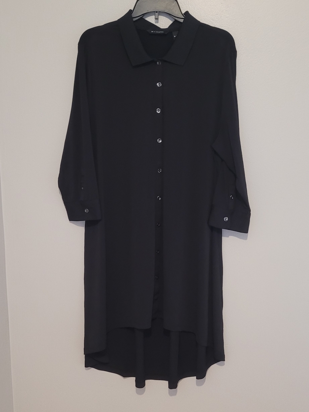 NWOT H By Halston Black High Low Dress